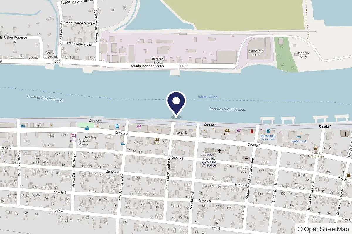 Map of the Sulina – Town Hall pier