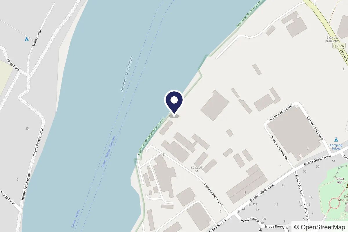 Map of the Tulcea Port Aval pier