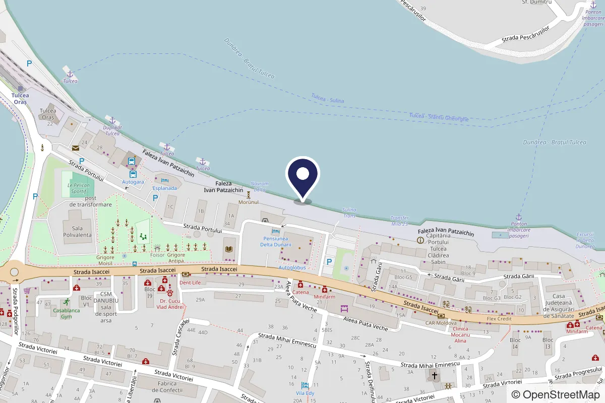 Map of the Tulcea Sindicate pier